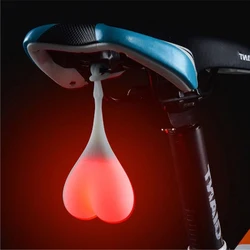 Waterproof Bicycle Saddle Hanging Red Light Big Balls Funny Cycling Accessories