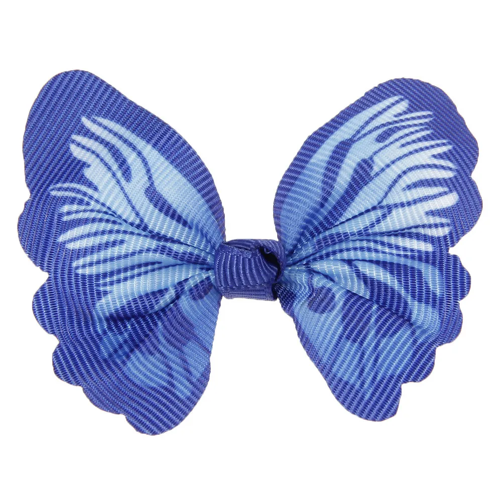 Yundfly 30 шт. модная лента с принтом бабочки бант для волос сделай сам повязка на