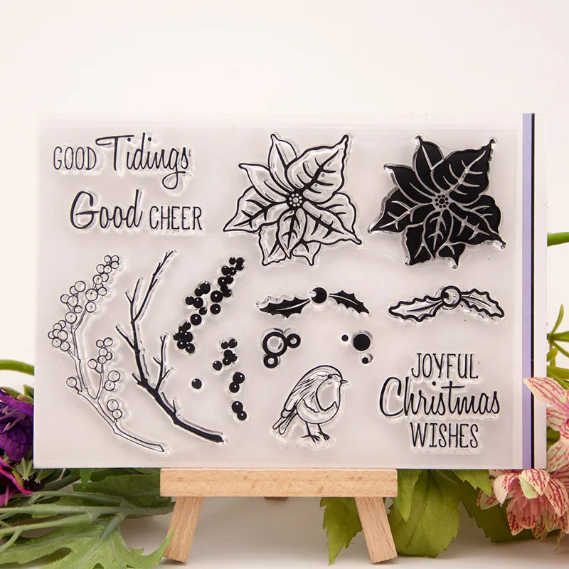 Aliexpress.com : Buy Joyful Words Leaves Branch Transparent Clear