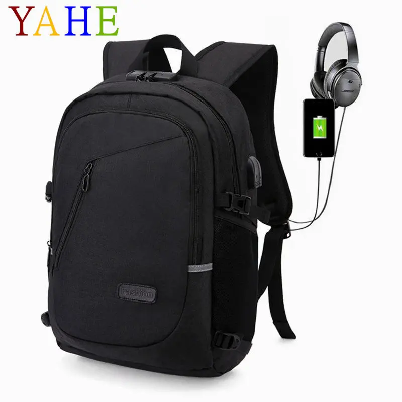 

YaHe Anti-thief USB Bagpack 15.6 inch Laptop Backpack for Women Men Casual School Backpack Bag for boy girls Male Travel Mochila