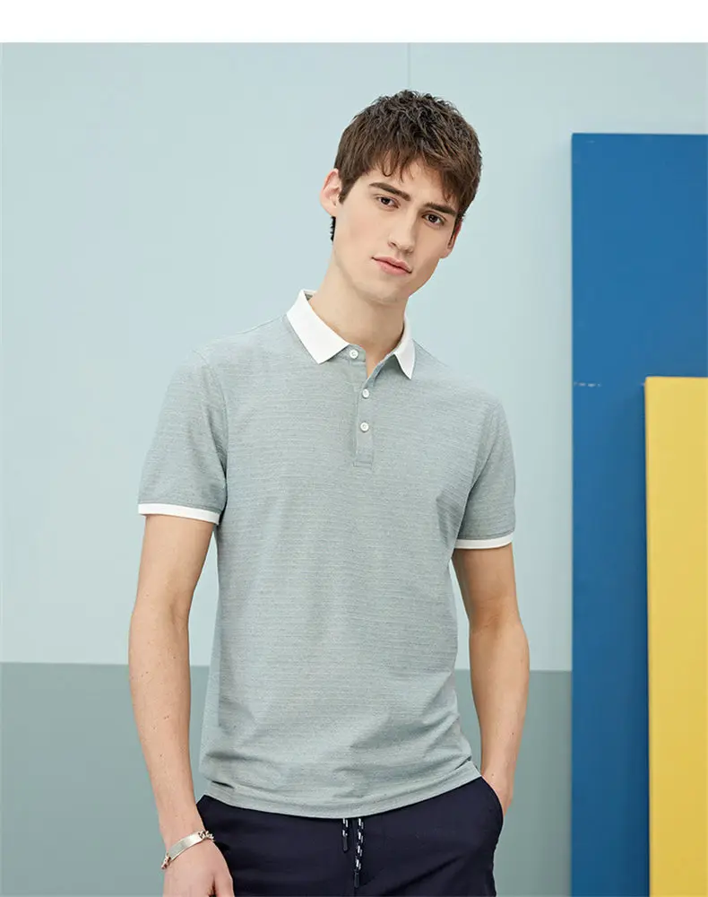 Men Polos Quality Cotton Knit Summer Breathable Short Sleeve Striped Polo Male Sweater Pullover Trun-down Collar MuLS Brand 2019 10