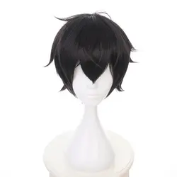 2019 японского аниме Дарлинг в FRANXX косплэй парик Хиро для мужчин короткие черные волосы 25 см синтетические волосы + парик кепки