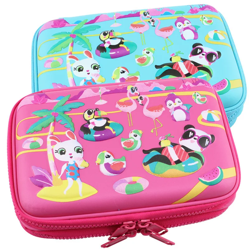 

Kawaii School Pencil Case for Girls Penal Cute 3D Pen Bag EVA 2 Layers Large Penalty Box Boys Pencilcase Kit Stationery Pouch