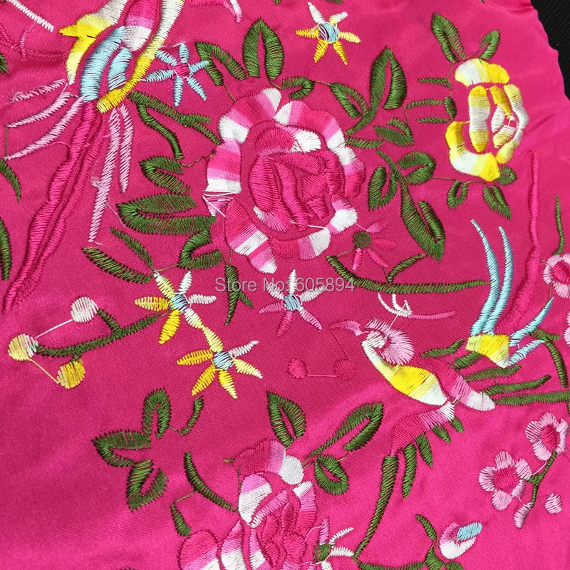 Вышивка цветок птица блестящее украшения рулон дорожная сумка 3 молнии женская косметичка шнурок Макияж сумка для хранения 50 шт./партия