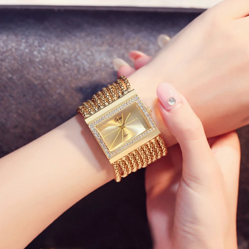 Prix pour Chic De Luxe Or Femmes de Quartz-montre En Acier Inoxydable Plein Analogique Dames Montres Strass Bracelet Montre Heure Relogio Feminino Prix pour Chic De Luxe Or Femmes de Quartz-montre En Acier Inoxydable Plein Analogique Dames Montres Strass Bracelet Montre Heure Relogio Feminino