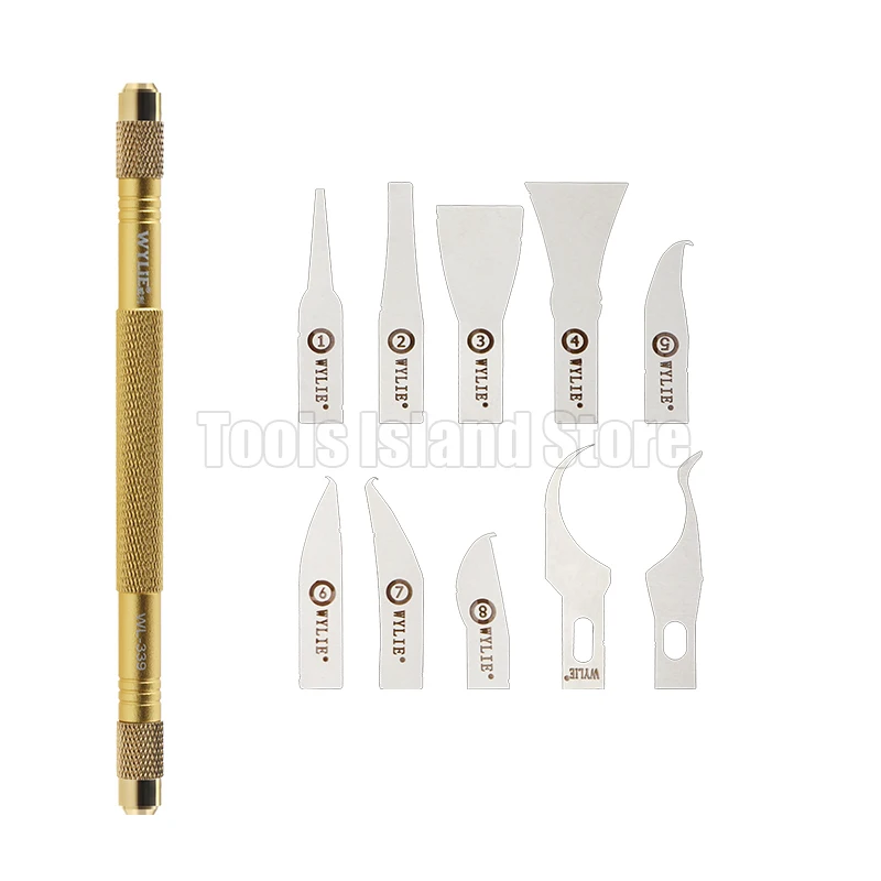 

WL-368 High toughness IC Chip BGA motherboard Hard disk PCB Circuit board Repair knife Curved thin blade