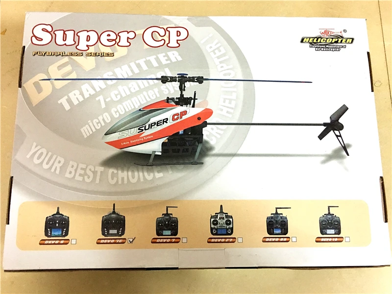 Walkera Super CP BNF(без передатчика, с аккумулятором+ зарядным устройством) 6CH Flybarless 3D RC вертолет предназначен для начинающих