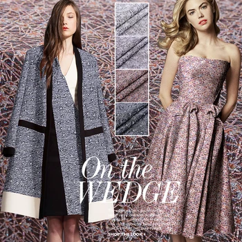 

140cm wide 370g/m fashion jacquard fabric custom autumn and winter high-grade stereo jacquard fabric weave style clothing dress