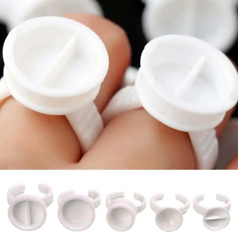 

100pcs Disposable Permanent Makeup Ring Divider/Undivider Tattoo Ink Eyebrow Lip Tattoo Pigments Holder Rings Container/Cup