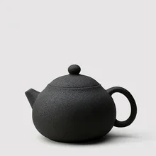 200 мл в японском стиле Черная Керамическая грубая керамика Zhu Mud чайный горшок чайный набор кунг-фу фильтр отверстие Pu'er чайный чайник ручной работы Xishi горшок