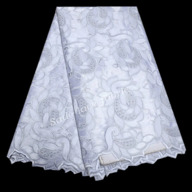 Белая кружевная ткань швейцарская вуаль кружево в швейцарском стиле высокое качество швейцарское кружево нигерийские кружевные ткани для мужчин 5 ярдов RG636