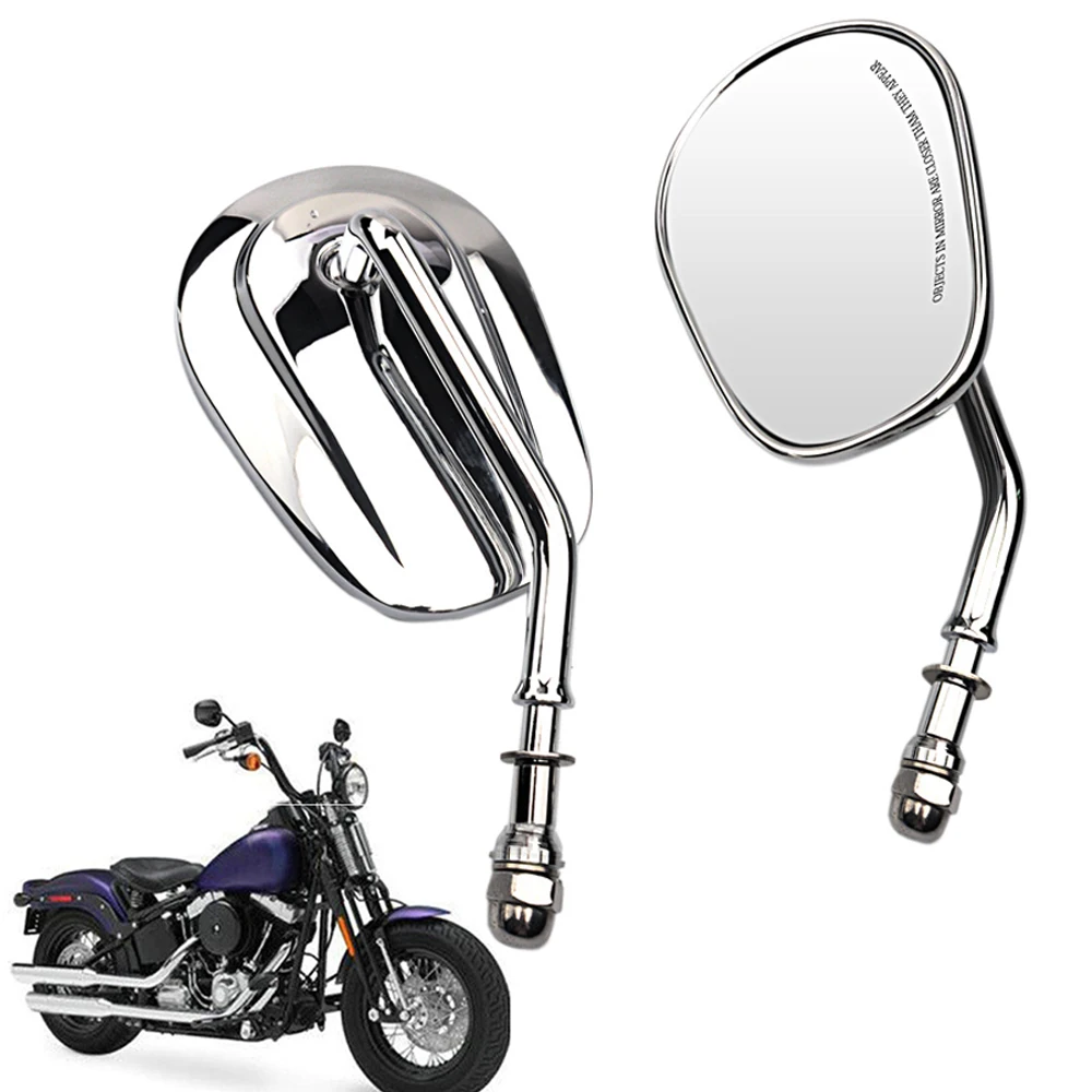 Пара мотоциклетных боковых зеркал заднего вида 8 мм для Harley Davidson XL1200L XL883 XL883L Sportster