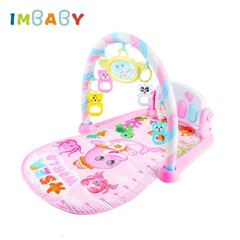 

IMBABY Baby Activity Gym Developing Mat Gym Piano Baby Play Mat Kids Rug Educational Carpet Playmat Baby Gym