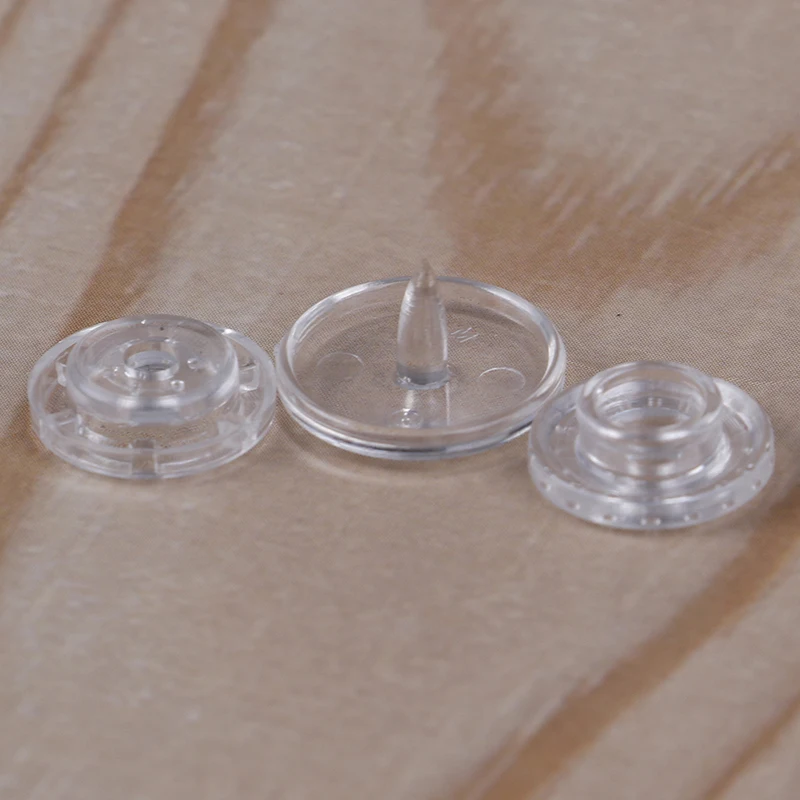 

50Pcs Garment Accessories Clear KAM Resin Snap Buttons Plastic Snaps Fasteners Press Studs Size T5 Caps Button For Clothes Clips