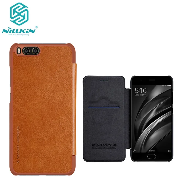 Чехол для xiaomi mi6 mi 6 m6 Серия NILLKIN Qin умный Классический роскошный кожаный