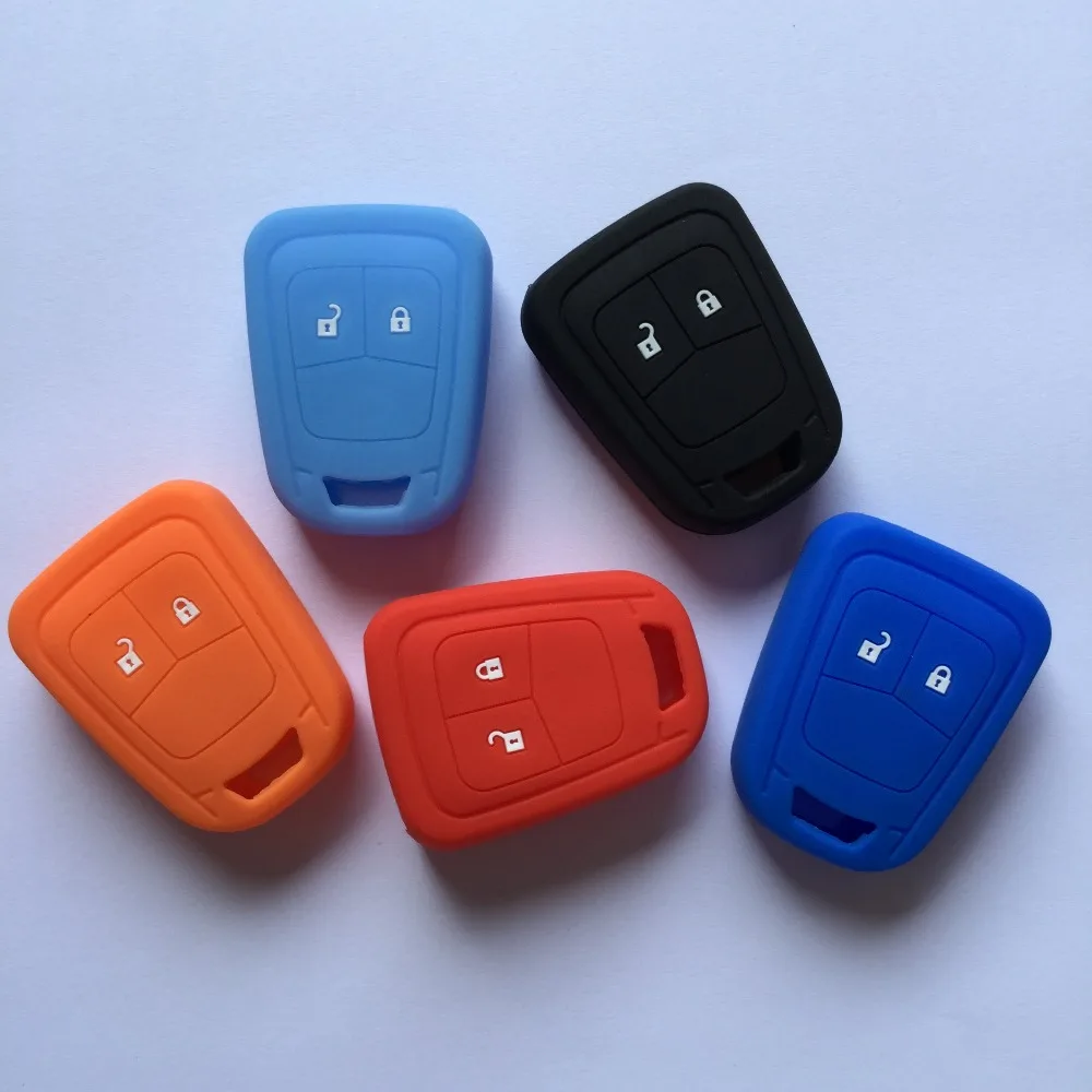 Skin Silicon Key Fob Case Holder For Opel Vauxhall Astra Mokka Zafira Vectra For Chevrolet 2 Button Remote FOB