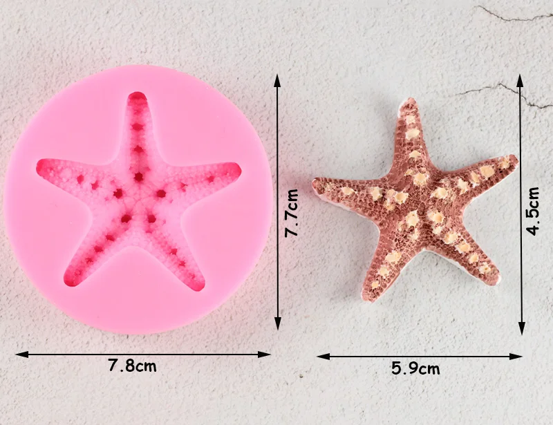 3D хвост русалки силиконовые формы в виде Ракушки Морская звезда форма для мыла или выпечки инструменты для украшения свечи формы DIY ремесла формы для шоколадной глазури