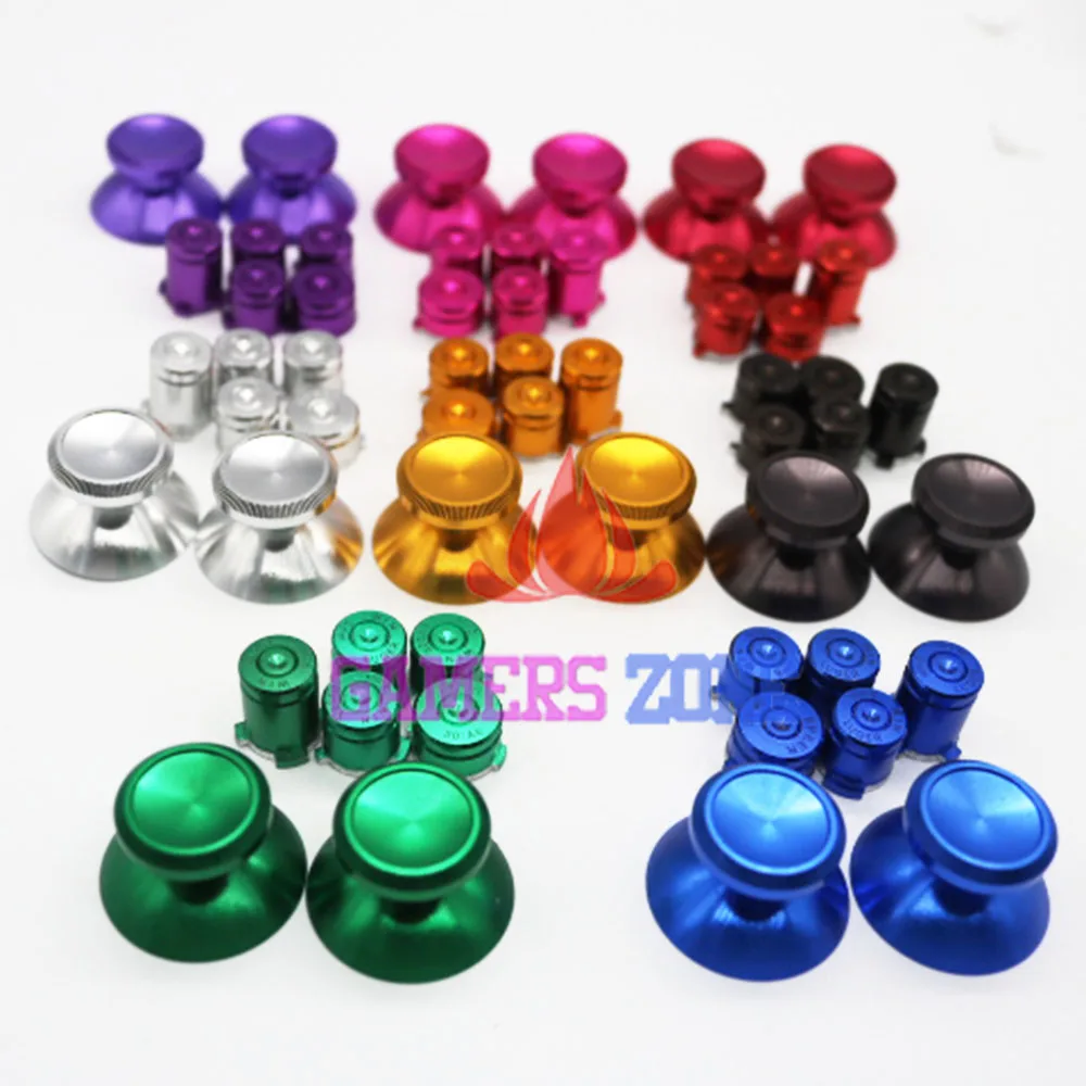 

Metal ABXY Guide Thumbsticks Bullets Replacements for Xbox One Controller Multicolor to Choose