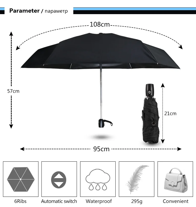 Мини карманный автоматический 5 складной зонт от дождя женский зонт с защитой от ультрафиолетового излучения для женщин Подарки для путешествий маленькие зонты для мужчин