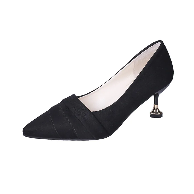 

The new women high heels fashion pointed fine with less breathable shoes professional casual shoes 2019