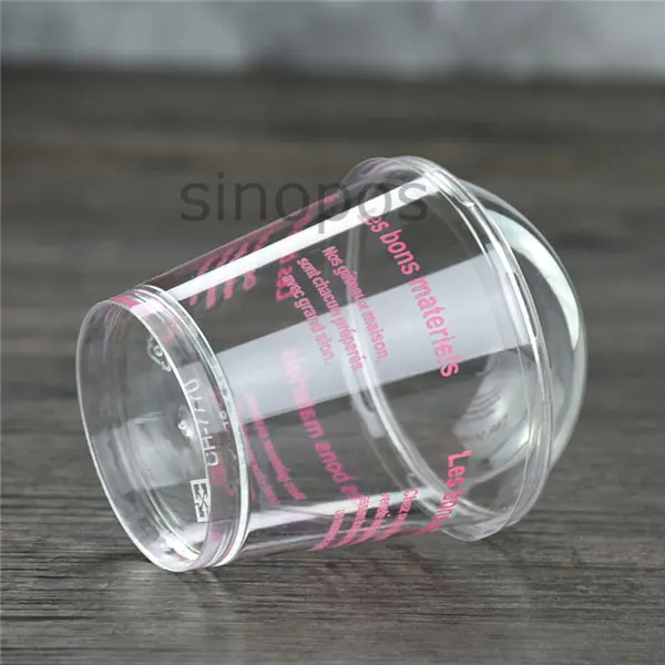 10 шт прозрачный пластиковый мусс чашка с лопатой форма совок и крышкой, прозрачная Сладкая Еда/коробка для упаковки торта, SP01