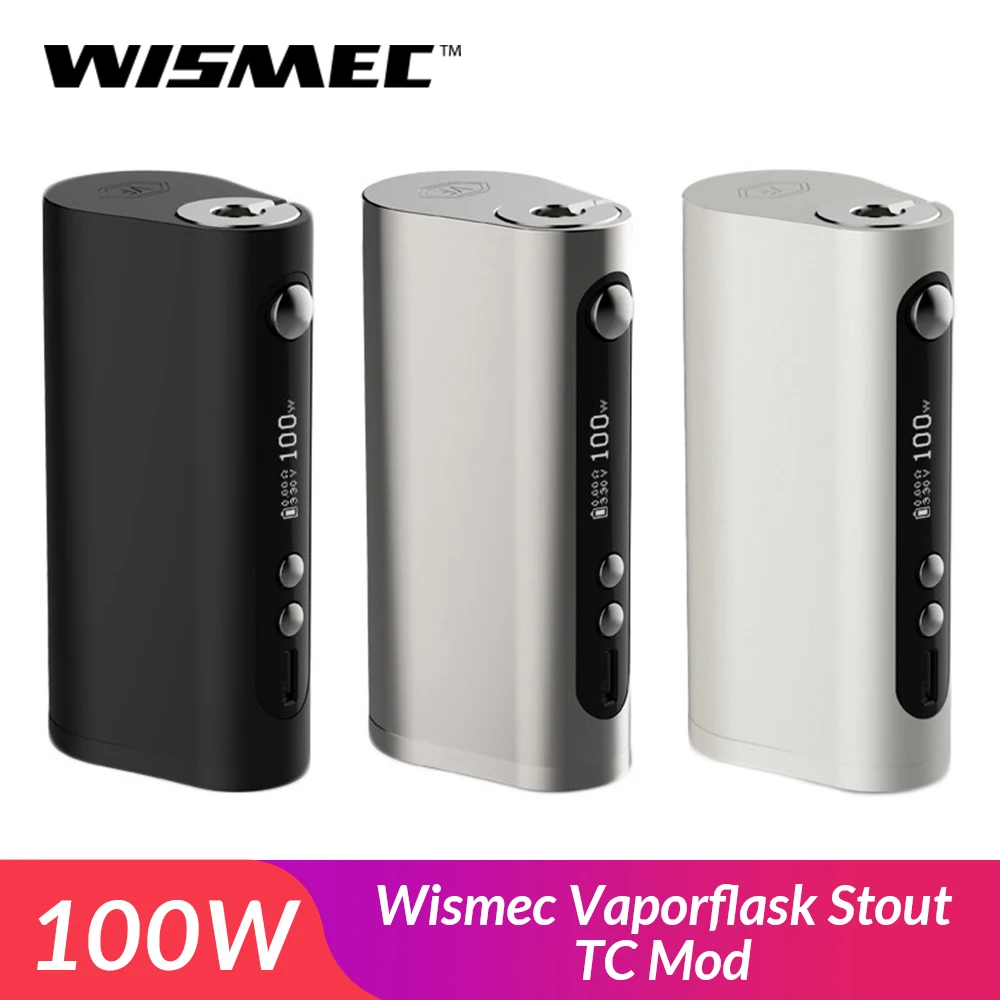 Оригинальная электронная сигарета Wismec Vaporflask Stout TC Mod 100 Вт TC/VW/Bypass vape box VS RX 2/3