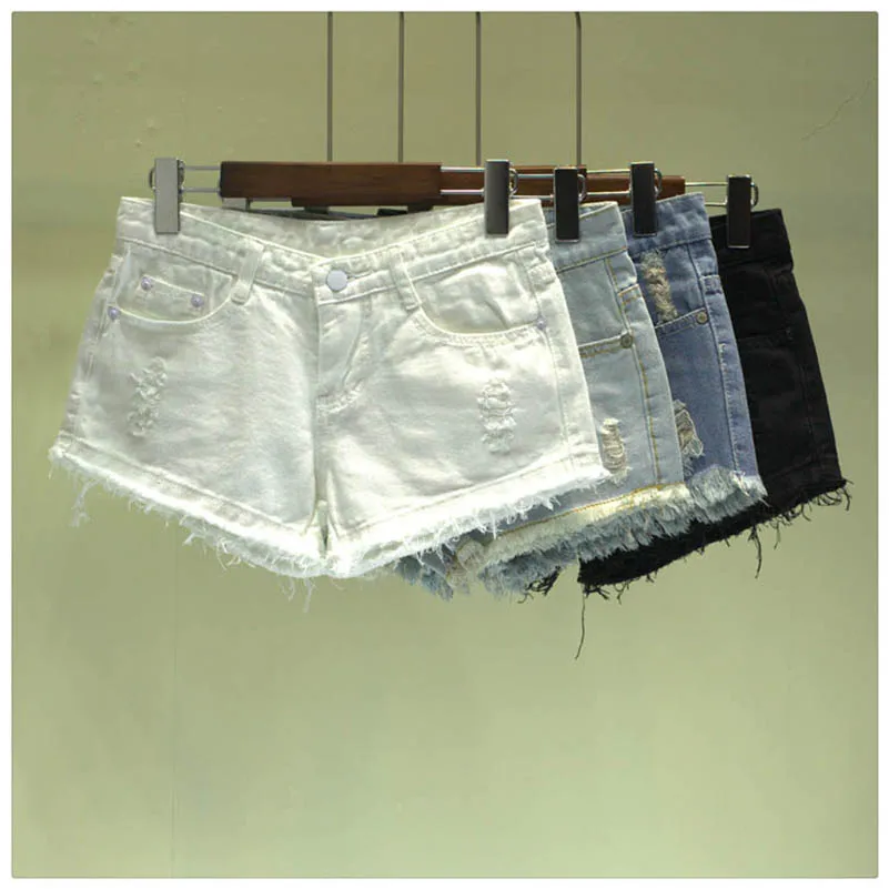 NiceMix джинсовые шорты женские 2019 Летние повседневные вареные белые дырки hotpants flash джинсовые короткие шорты женские студенческие шорты