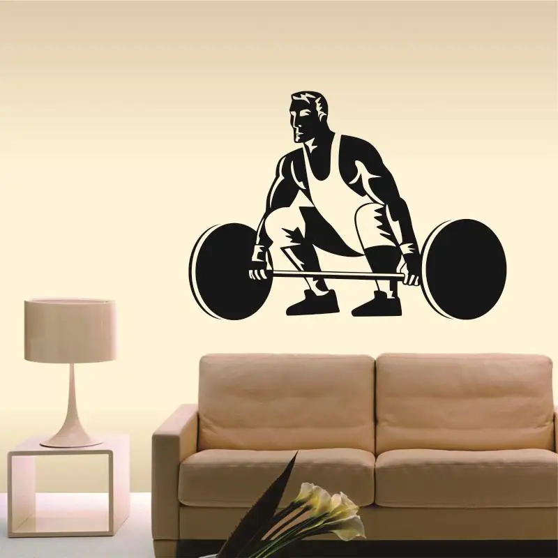 Dctal GYM wall sticker  Logo Name GYM Decal Posters Vinyl Wall Decals Pegatina Quadro Parede Decor Mural GYM Sticker 8