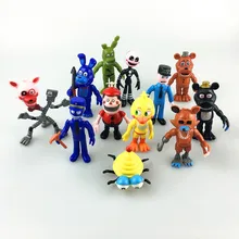 5/12PCS a Set Five Nights At Freddy’s Action Figure Toys FNAF Chica Bonnie Foxy Freddy Fazbear Bear Anime Figures Freddy Toys