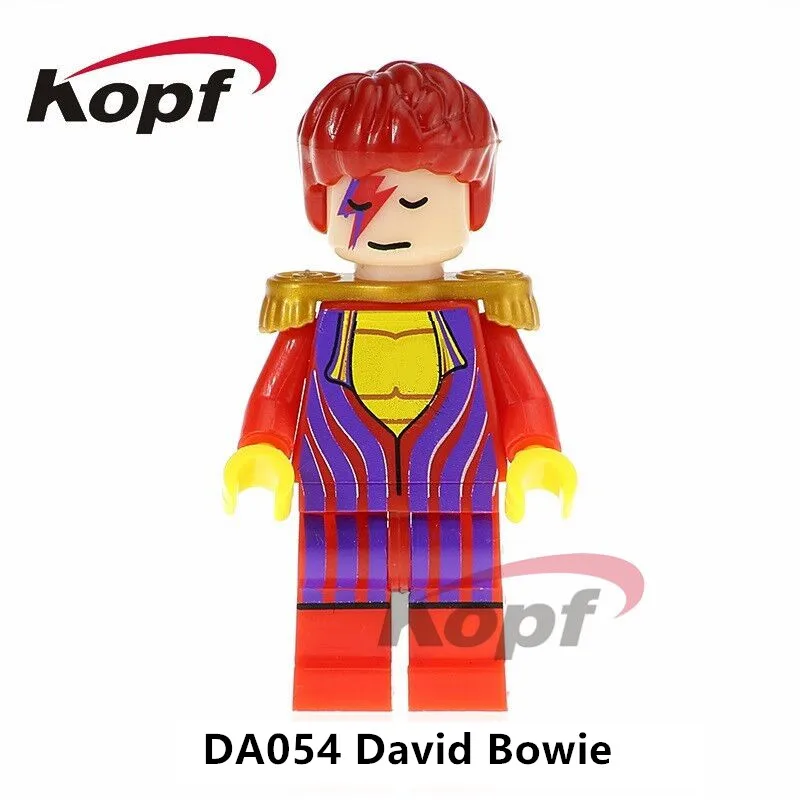 

Single Sale Super Heroes Action Figures David Bowie Rebel Rebel Grunge Icon Bob Ross Building Blocks Toys For Children DA054