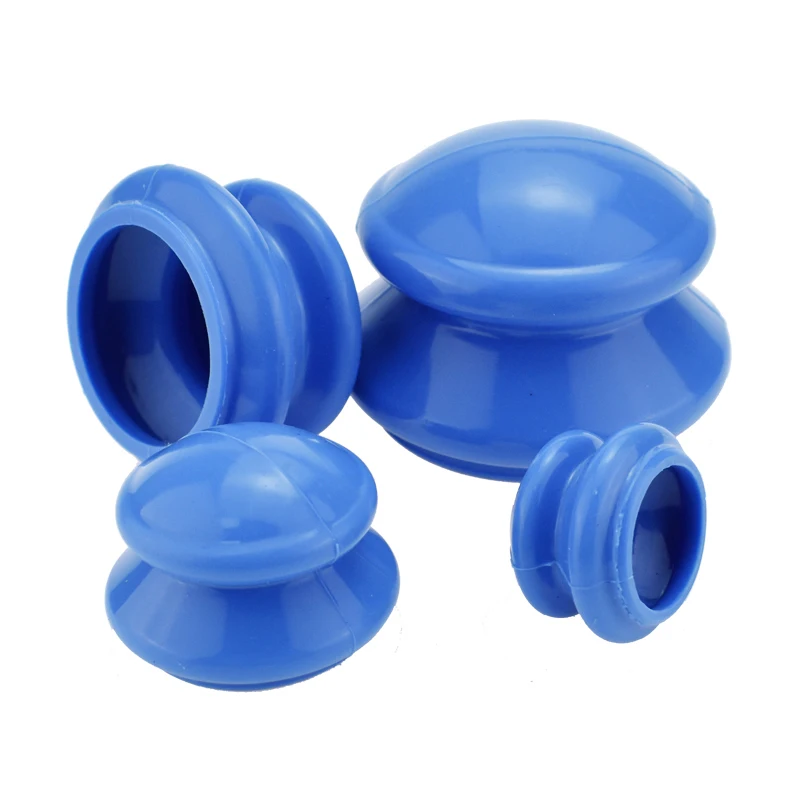 Raiuleko 4pcs Natural Silicone Cupping Therapy Set Health Care Small