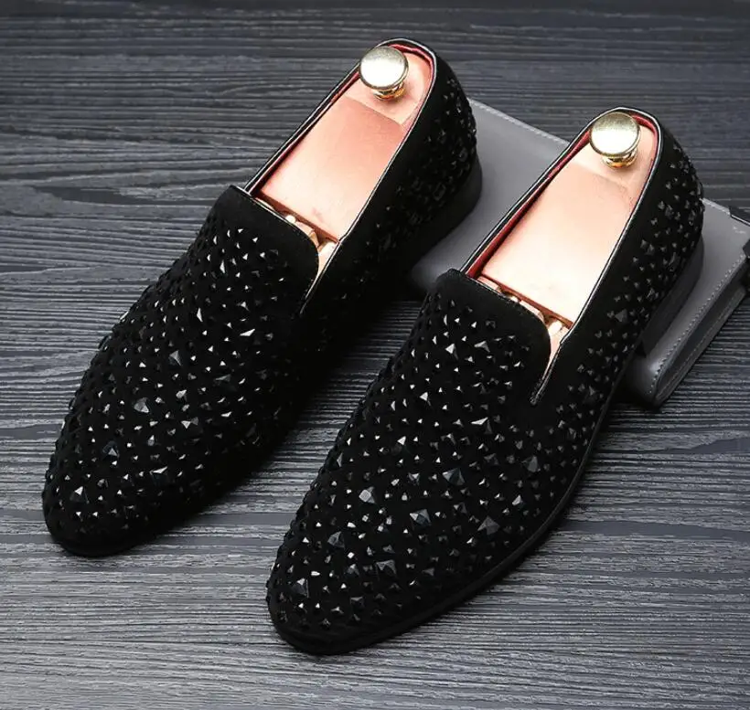 mens rhinestone dress shoes