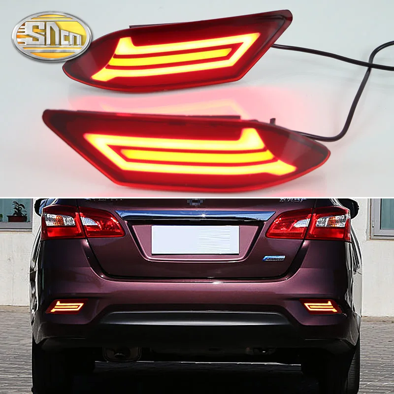 

SNCN Multi-function LED Reflector Lamp Rear Fog Lamp Bumper Light Brake Light Turn Signal Light For Nissan Sentra 2016 2017 2018