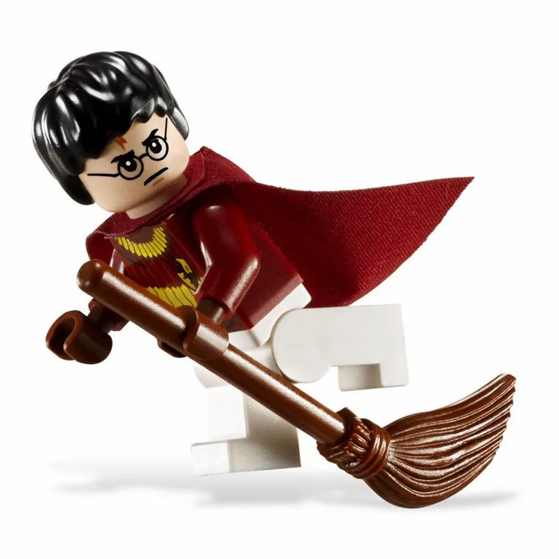2019 New Compatible Legoing Harry Potter Minifigs Figurines Hogwarts with Red Cloak Flying broom Quidditch Building Blocks toys 2019 New Compatible Legoing Harry Potter Minifigs Figurines Hogwarts with Red Cloak Flying broom Quidditch Building Blocks toys