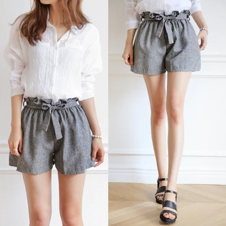 High Waisted Shorts With Bow Flash 