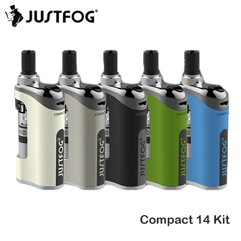 

Original Justfog Compact 14 Kit with 1500mah Compact14 Box Mod Vape and Q14 Clearomizer 1.8ml Electronic Cigarettes Vaporizer