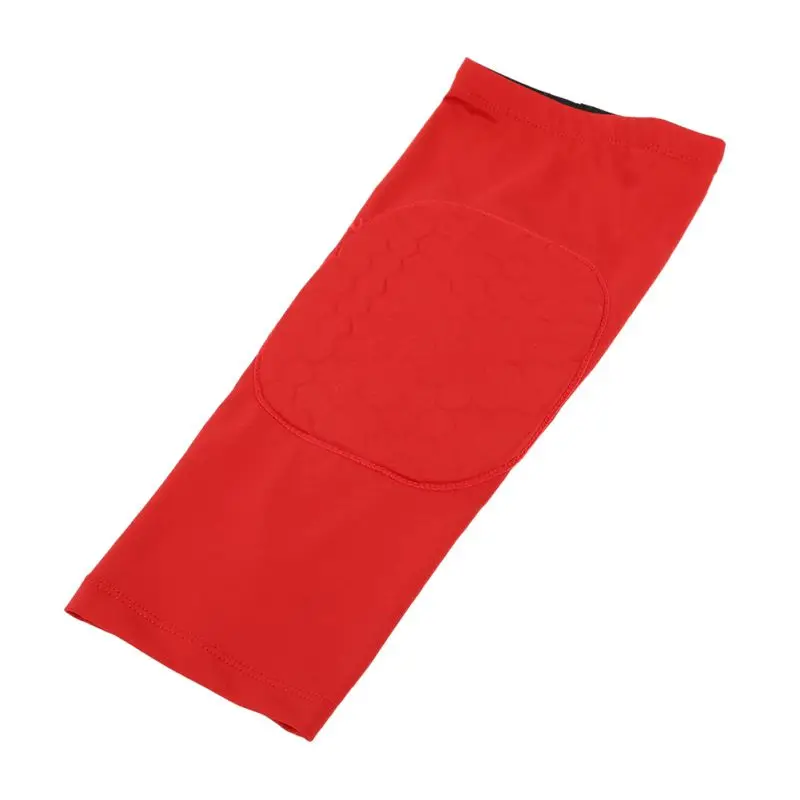 Большая распродажа снаряжение Crashproof для взрослых детей спортивная баскетбольная площадка для ног колено длинный рукав протектор с сотовой системой блокировки - Цвет: Красный