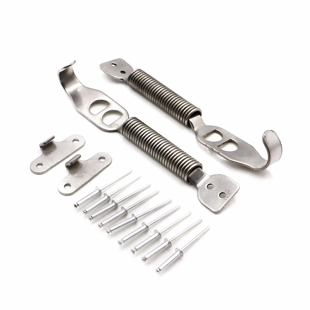 Silver color Alloy Hood Pin Lock Kit Down Hood Locks Pins fit