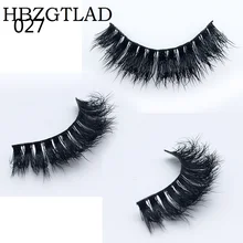 Hbzgtlad натуральный Накладные ресницы расширения ручной работы 3D норки прозрачной коробке pack