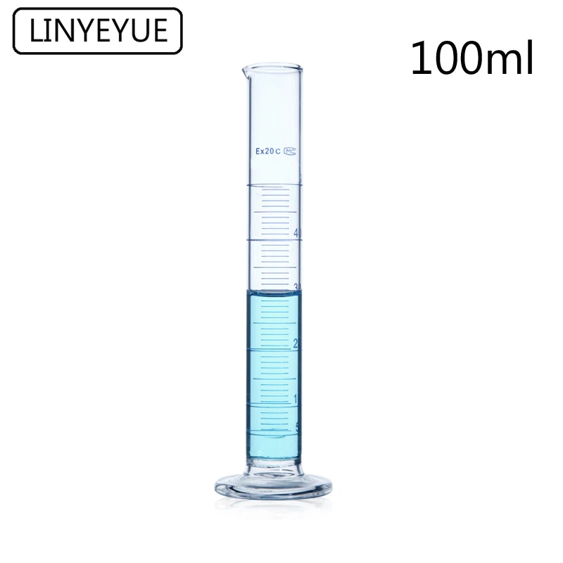 1pc 100ml Graduated Glass Measuring Cylinder Graduated Cylinder Laboratory  Chemistry Equipment - Laboratory Cylinder - AliExpress