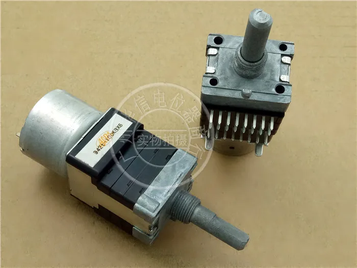 

[BELLA]Japan ALPS RK168 6 associated with motor potentiometer wiper potentiometer 100KBX6 B100K Tapped--5PCS/LOT