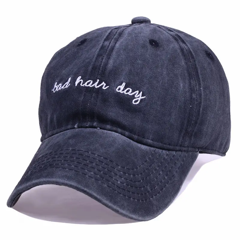 Baseball Caps Female Male Cotton Dad Hat Casual Letter Bad Hair Day
