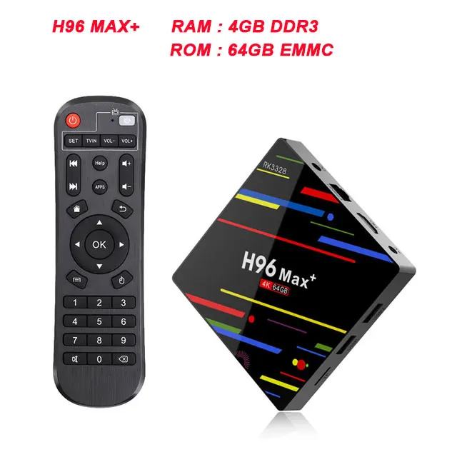 ТВ коробка H96 Max Plus Android 9,0 4 Гб Оперативная память 32 GB/64 GB Поддержка 2,4/5G Wi-Fi 4 K H.265 USB 3,0 BT4.0 1 год ip ТВ Android ТВ коробка h96 max - Цвет: 4gb 64gb