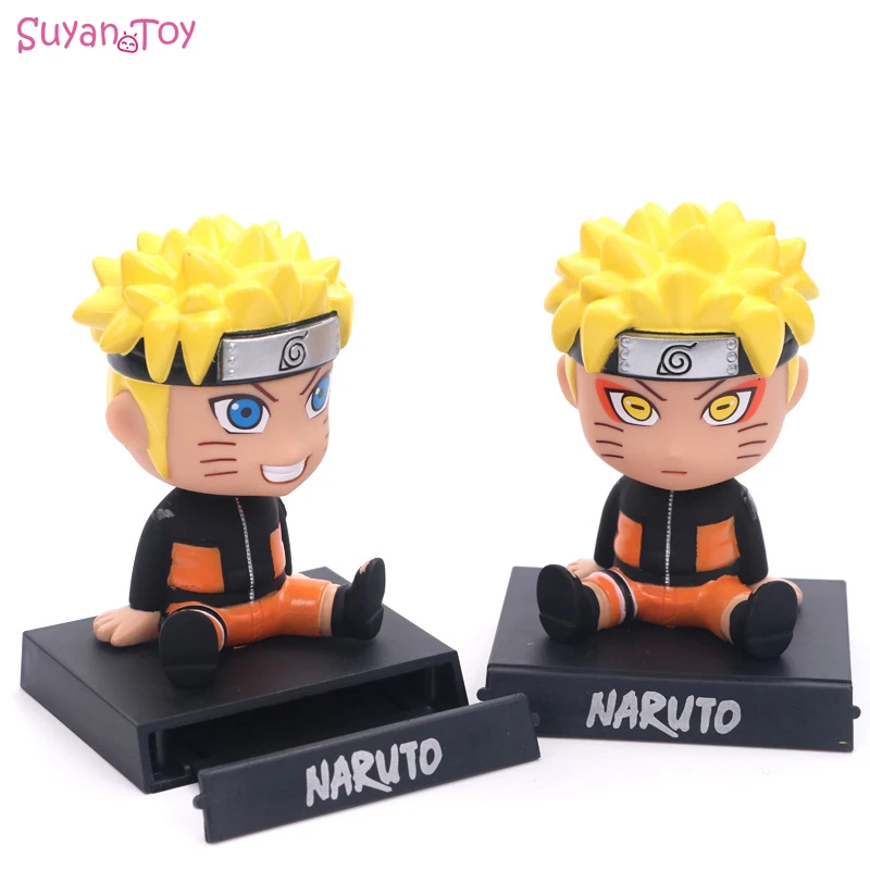 

Anime Hokage Naruto Action Figures Car Decoration PVC Uzumaki Naruto Ninja Shake Head Holder Bracket Toys Brinquedos Gifts