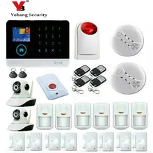 Yobang Security WiFi GPRS 3G Android IOS Home Protection Alarm System With Camera Surveillance Smoke/Fire Alarm Panic Button
