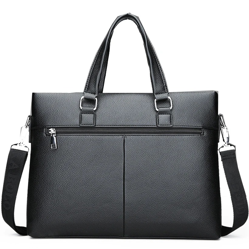 business genuine leather bag black messenger bag men leather laptop bag office bags for men briefcases brown Lingge briefcase