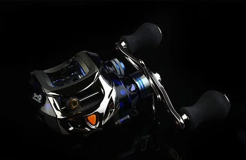 DMK SC120L/RE-X, синее рыболовное колесо, Sharp Cat, второе поколение, 12+ 1 вал, водное колесо, дорога и плот, леска, круглая