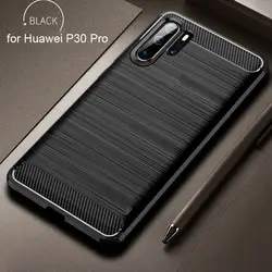 Для huawei P30 Pro Силиконовый противоударный чехол крышка из углеродного волокна чехол для телефона для huawei P30 Крышка P 30 Pro полный защитный