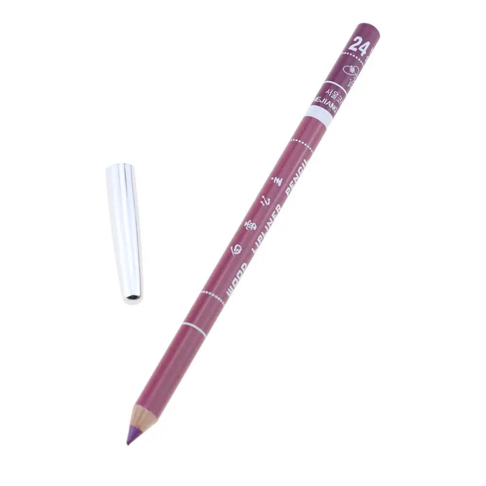 28 цветов Косметический профессиональный липлин водонепроницаемый карандаш для губ Мягкий Карандаш Макияж - Цвет: 24
