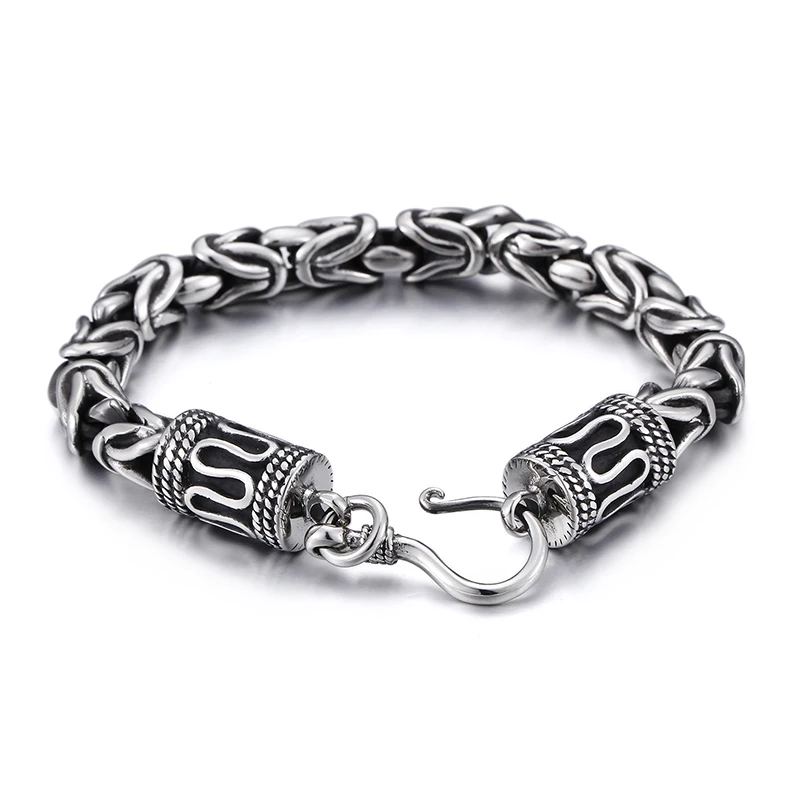 63g Vintage 316L Stainless Steel Solid Heavy knot chain Bracelet 8mm 9